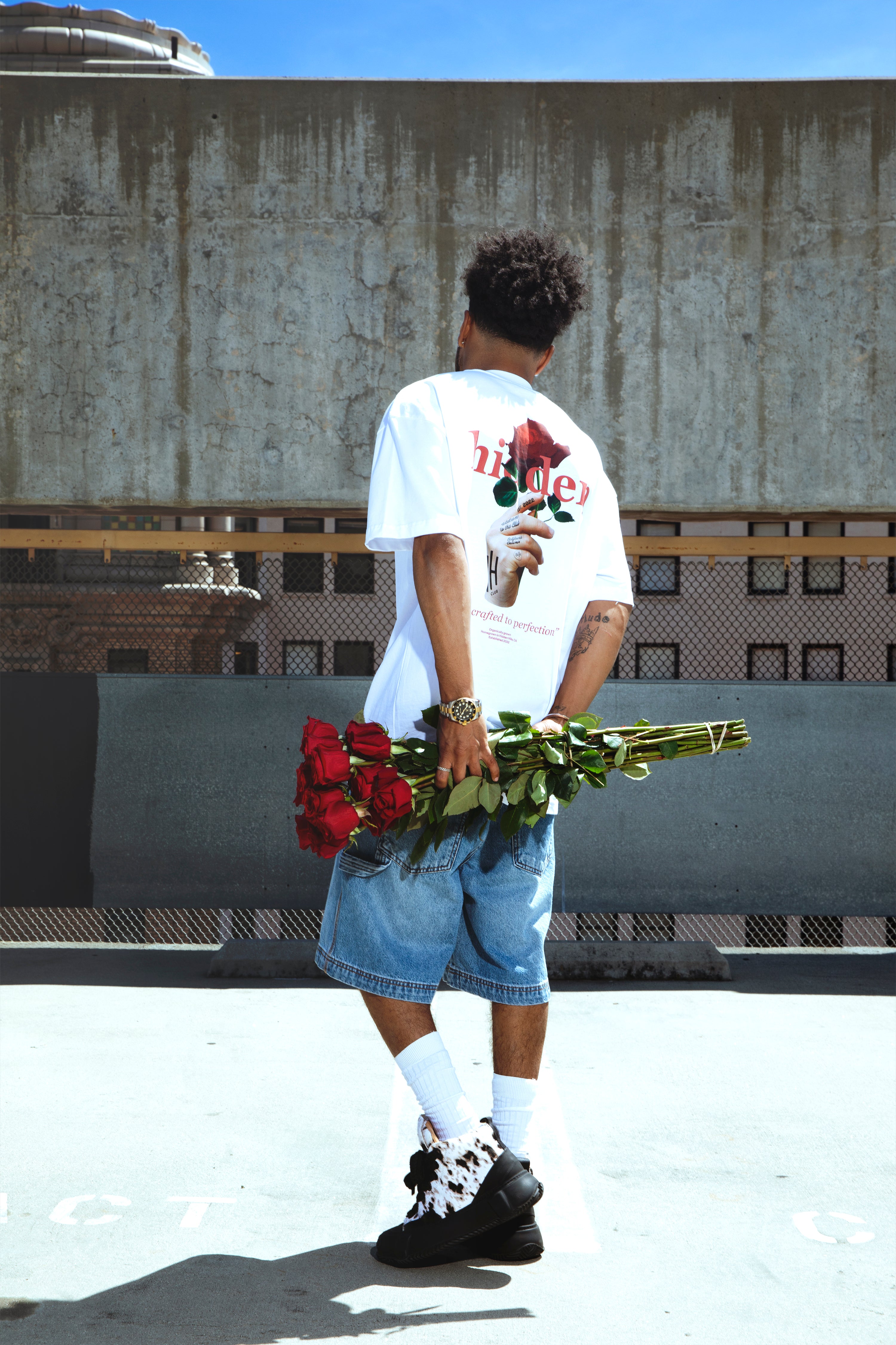 Hidden Rose Tee White
