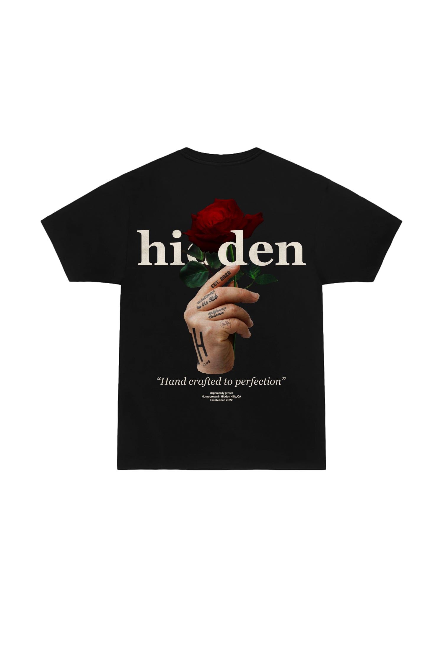Hidden Rose Tee Black
