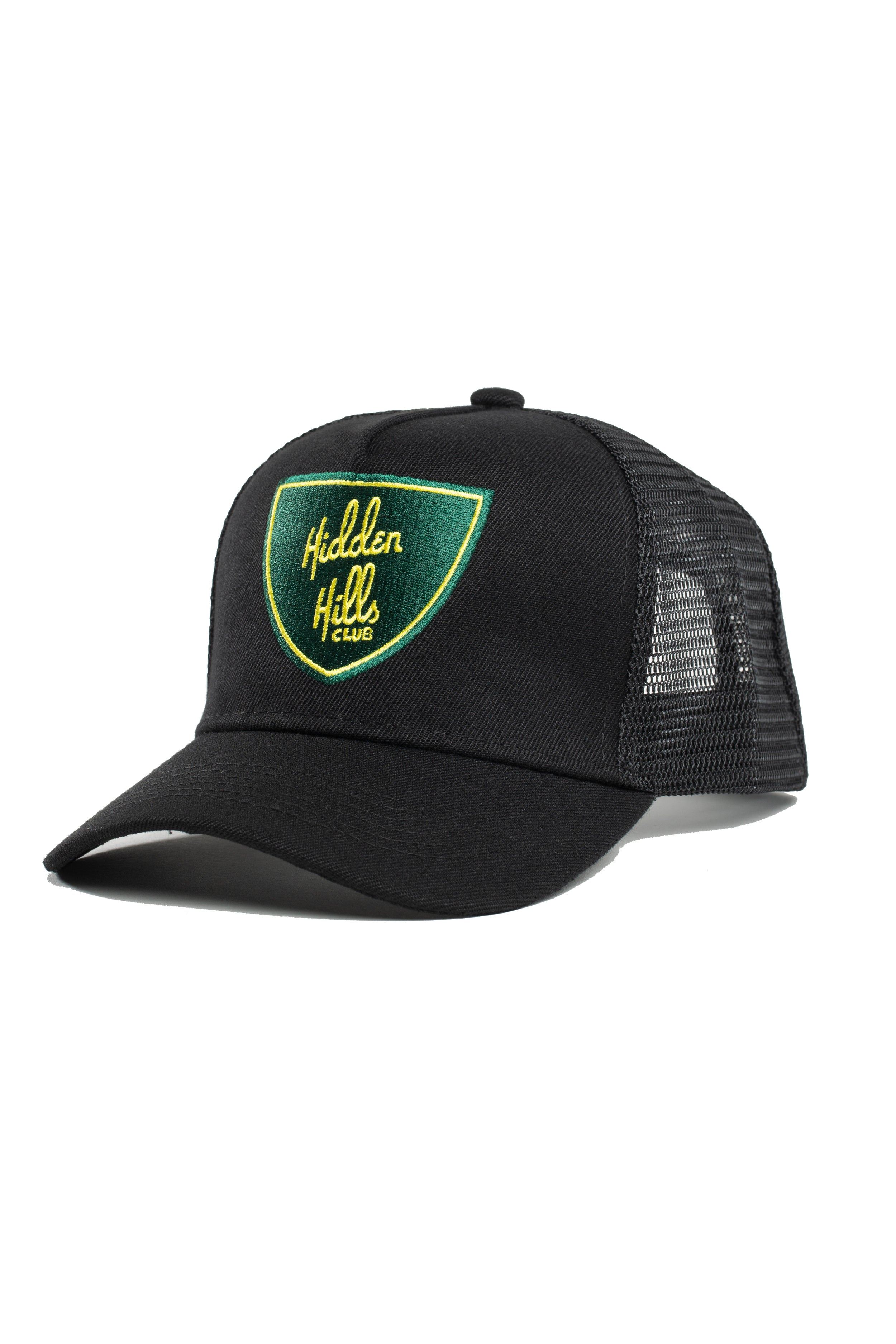 Black - Green Shield Trucker Hat