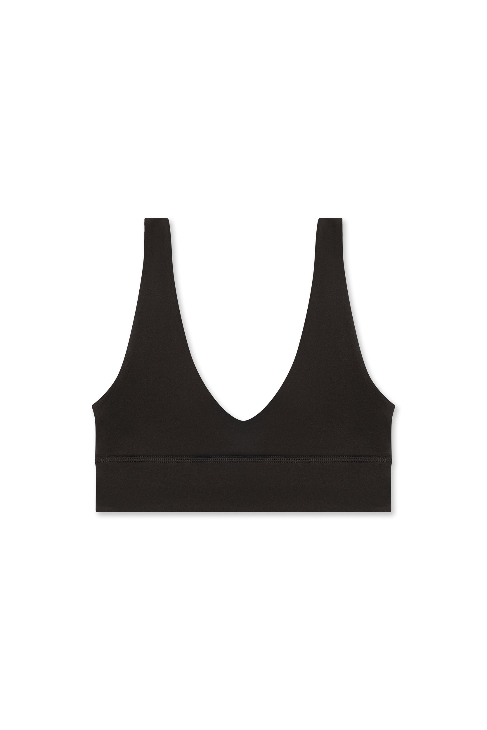 Womens V Scoop Top - Black