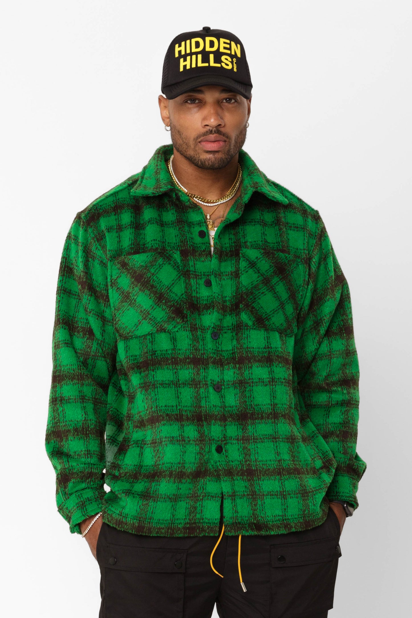 HH Club Green Crescent Patch Flannel