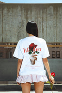 Hidden Rose Tee - White